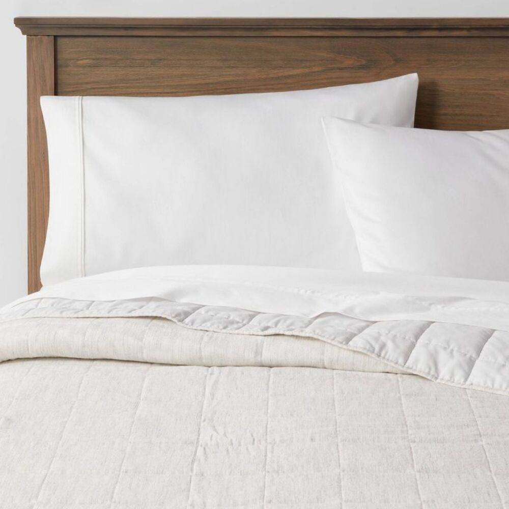 Threshold -  Quilt Cotton/Linen Blend Space Dyed Subt Gray